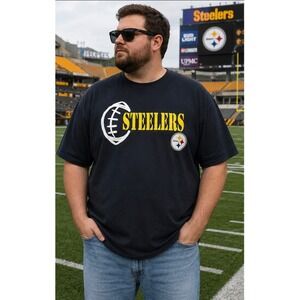 Pittsburgh Steelers Mens 2XL Black Graphic T-Shirt NFL Football Fan Apparel